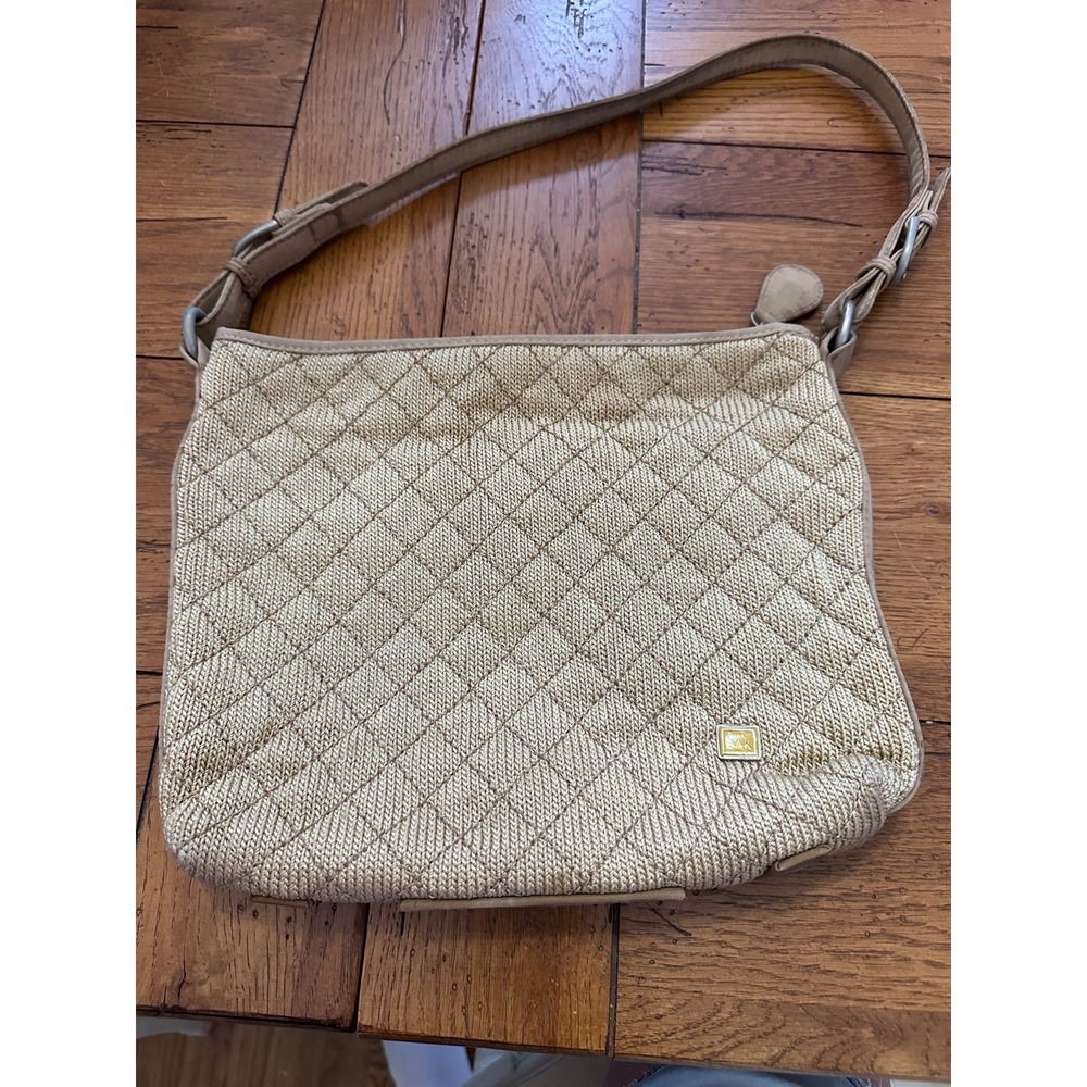 the sak brown woven shoulder bag